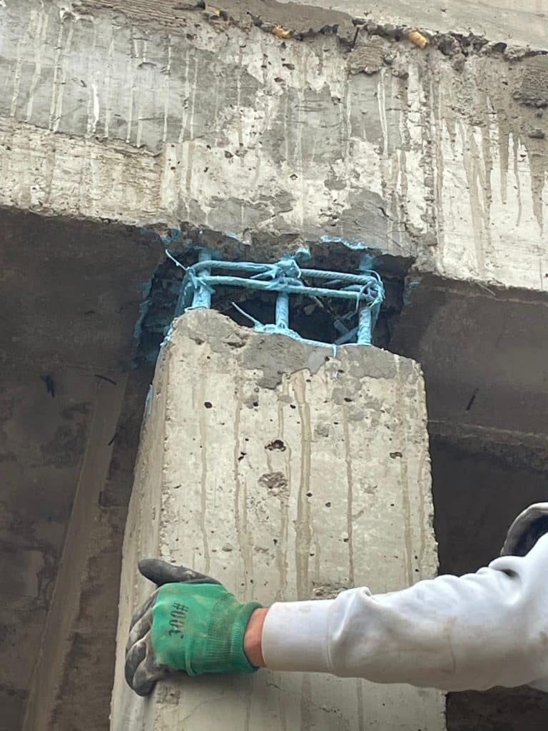 Reprofilare elemente din beton cu probleme de turnare si umplere goluri